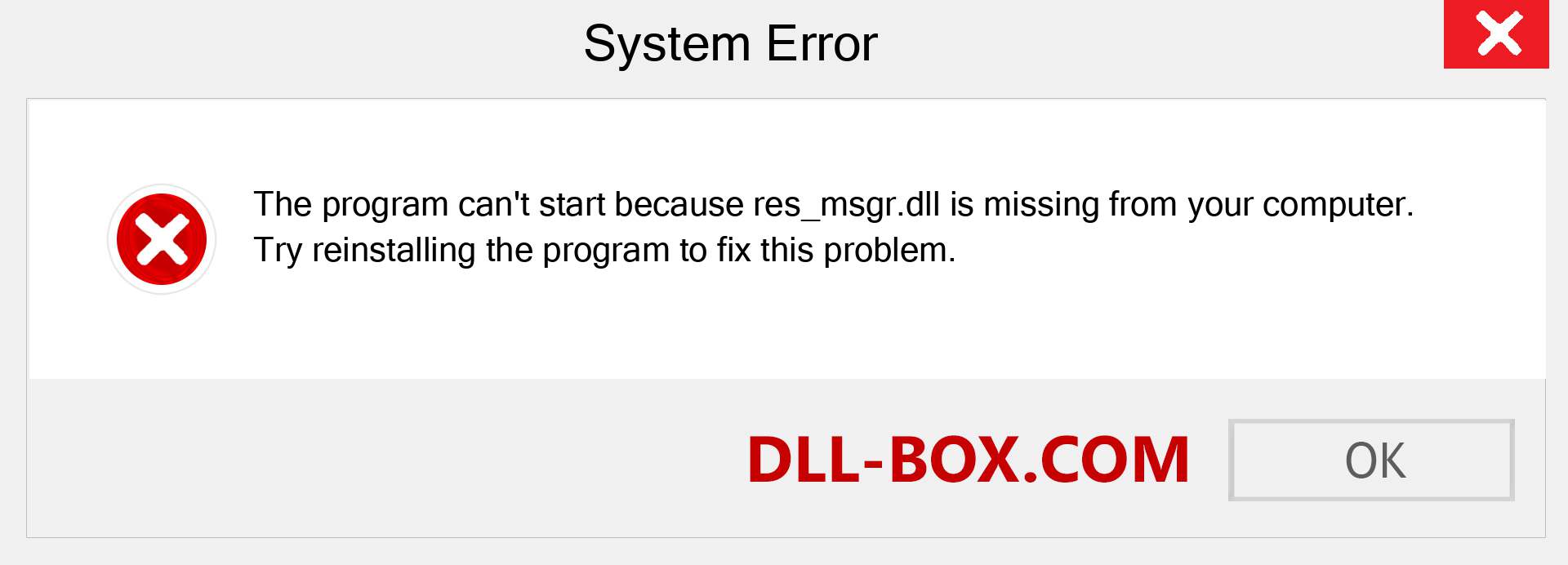  res_msgr.dll file is missing?. Download for Windows 7, 8, 10 - Fix  res_msgr dll Missing Error on Windows, photos, images